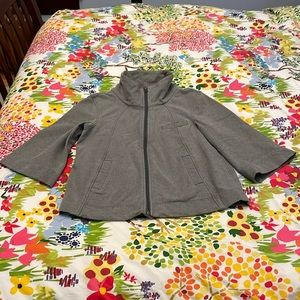 Vintage Heather Gray Lululemon Full Zip 3-4 Sleeve Sweatshirt.  Size 2/4? GUC